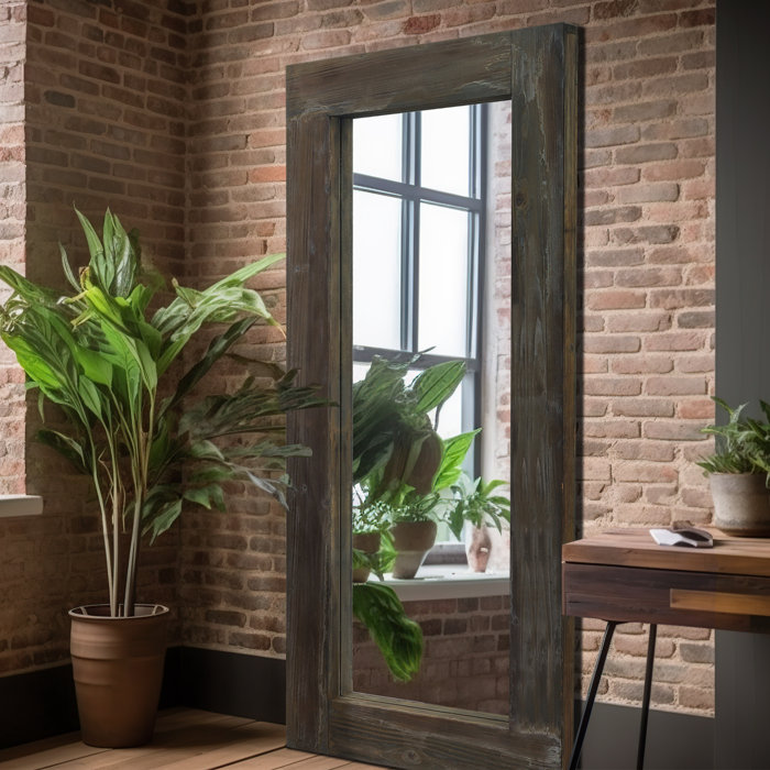 Steelside™ Moura Rectangle Solid Wood Mirror & Reviews Wayfair